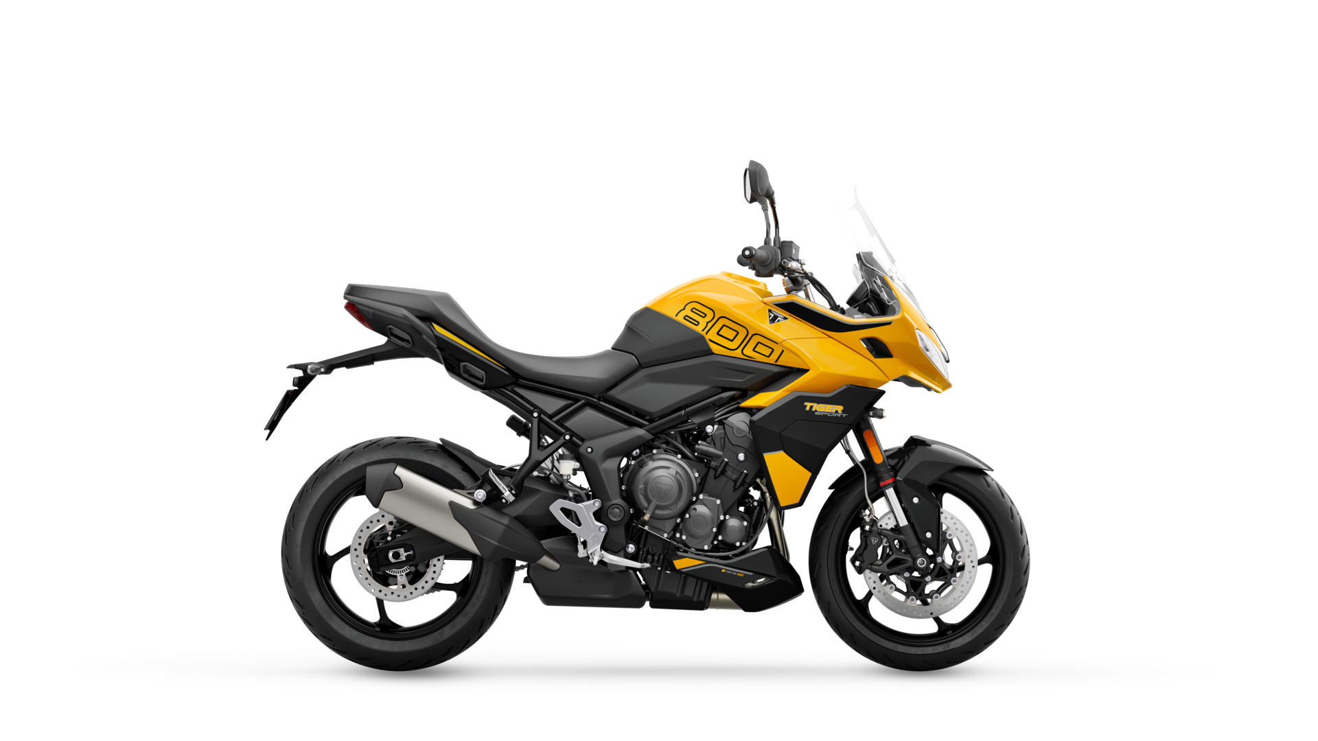 Triumph Tiger Sport 800 in Cosmic Yellow right hand side